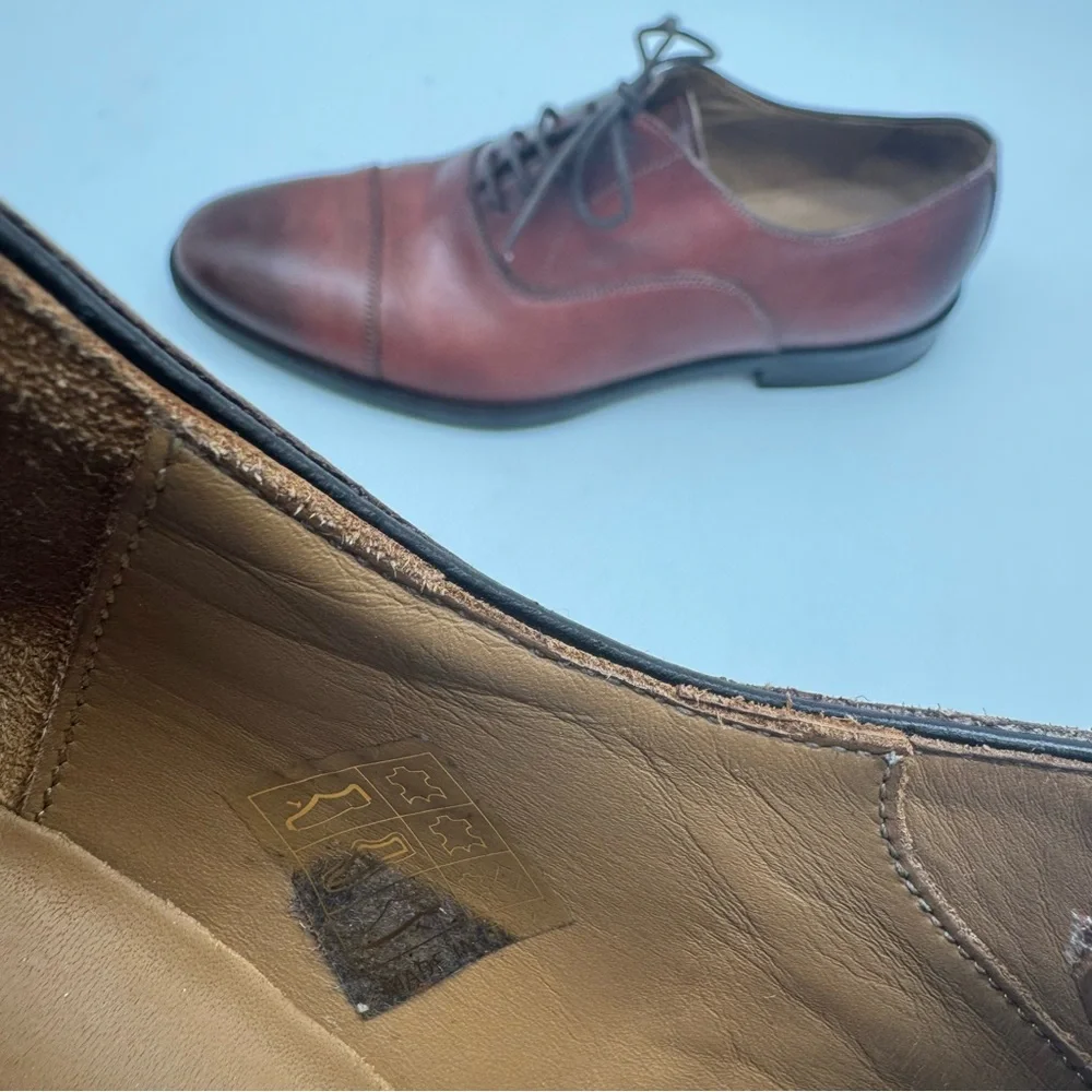 To Boot New York Dover Brown Leather Lace Up Cap Toe Oxford Size 8 M